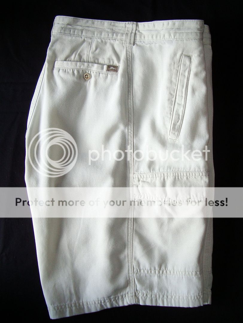 tommy bahama *relax* flat front cargo shorts ~ mens 34 ~ cream